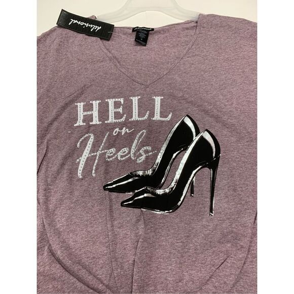 Hell on heels bling T-shirt - Picture 2 of 4